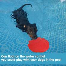 Vivifying Dog Flying Disc, 2 Pack 7 Inch Natural Rubber Floating Flying Saucer For Both Land And Water (Green + Red) - Green + Red - View 5