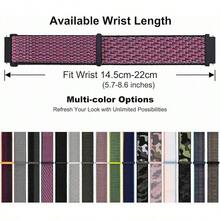 Correa de Reloj de Nylon Ajustable de 18mm, Correa Deportiva de Liberación Rápida (Negra) - ciruela madura - Ver 6