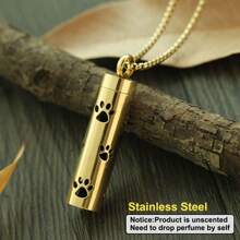 Golden Aromatherapy Necklace Diffuser Pendant Stainless Steel Locket Aroma Perfume Oils Essential Oil Diffuser Pendant Necklace Stainless Steel Jewelry Locket Necklaces Couple Men Punk Pendants Necklaces - Gold - View 12