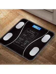 Balança Digital Corporal Inteligente Bluetooth | Bioimpedância, Gordura Corporal, até 180kg - Preto - Visão 3