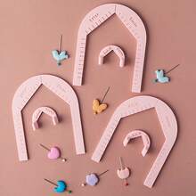 2pcs/Set 3mm, 4mm, 5mm Thickness Soft Clay Earring Piercing Guide, Pendant Hole Punch Assist Stand, Clay Thickness Balance Tool For Handmade - Drill - View 13