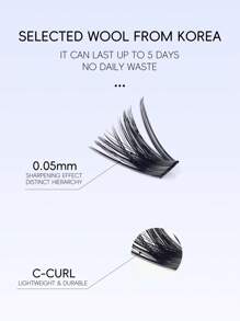 10/32排单根睫毛册大容量8-16毫米混合长度簇状睫毛适合初学者DIY家庭睫毛延长套装睫毛簇、睫毛簇、单根睫毛、睫毛、假睫毛