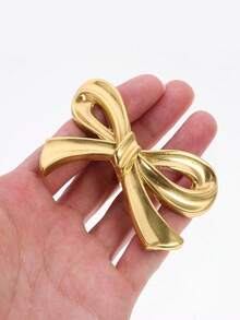 6/2pcs Brass Bow-Shaped Gold-Plated Drawer Cabinet Handles, Decorative Vintage Gold-Plated Home Drawer Pulls, Vintage Vanity Knobs, Decorative Bow-Shaped Knobs, Vanity Cabinet And Kitchen Cabinet Handles, Cabinet Drawer Pulls, Wardrobe Hardware Accessories, Cabinets, Vanities, Tables, Bedside Cabinets, Wardrobes, And Drawer Handles - Multicolor - View 10