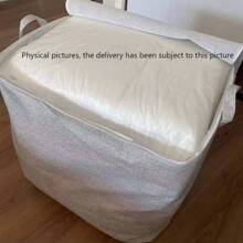 1 件优雅防水织物收纳袋 - 大容量，可容纳衣物、毛毯和棉被 | 非常适合家庭整理和搬家