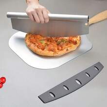 TAIMASI Premium Pizza Stone Set - Large Thermal Shock Resistant Baking Stone For Oven & Grill | Includes Peel Paddle & Cutter - Essential For: • Labor Day Backyard Cooking • Thanksgiving Holiday Baking • Christmas Gift For Home Chefs • New Year's Culinary Resolutions - Black - View 4