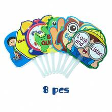 8pcs English Classroom Interactive Handheld Cards, Classroom Management Teacher Guidance Cards, Early Education Teaching Tools (Some May Be Random)