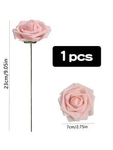 Artificial Flower Roses, 7/12/17/22/27pcs Real Touch Fake Foam Roses For Valentines Day DIY Bouquets Wedding Party Baby Shower Home Decorations - Pink - View 11