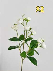 1 件/2 件 18 英寸 12 头山茶花蕾花束 - 真实触感假花，适用于豪华家居/酒店装饰、摄影道具、不褪色花艺布置、办公桌中心装饰 - 彩色 - 查看 15