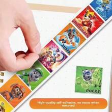Paw Patrol 800 Peças/2 Rolos Adesivos de Desenho Animado Fofo da PAW PATROL, Adesivos de Etiqueta para Crianças, Kawaii, Brinquedo, Jogo, Tag, DIY, Presente, Suprimentos de Decoração de Etiqueta de Vedação, Presente Divertido para Crianças