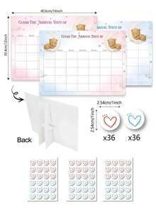 Geschlechts-Enthüllungs-Partyspielposter, Duschutensilien, Atmosphärendekoration, Requisiten, Mutterschaftskalender-Schild für Jungen oder Mädchen, Jahrestags-Geschenkparty-Dekoration, Gästebuch-Aufkleber, Geburtstags-Party, Hochzeitsgeschenk, Bridal-Shower-Party, Abstimmungsposter, Heimparty, Ankunftsdatum