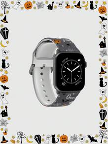 1pc Soft Elastic Breathable Wristband Replacement Strap, Compatible With Samsung, Garmin, Honor Smartwatches, Apple Watch 38mm 40mm 41mm 45mm 44mm 42mm 49mm, Fashionable Casual Multi-Color Silicone Band Compatible With Apple Watch Ultra SE/10/9/8/7/6/5/4/3/2/1, 1pc Soft Elastic Breathable Floral Wristband Replacement Strap Compatible With Apple Watch