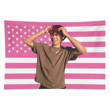 Movie Celebrity Actor Malachi Tapestry Barton Pink Art Flag Tapestry For Room Aesthetic Living Room Bedroom College Dorm Decor Pink Gift - Pink - View 1
