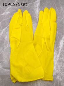 优质乳胶手套，适用于家庭清洁 - 厚实、防水，适用于厨房、洗碗、洗衣和洗车 - 无粉 PVC 材料