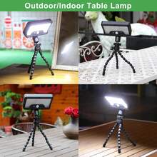 Motion Sensor Outdoor Lights With Flexible Octopus Tripod 600LM Solar Sercurity Lights Waterproof, Dual Charging Solar Ourdoor Light For Camping,Fence, Patio - White - View 10