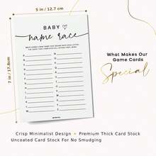 30 قطعة لعبة استكمال اسم الطفل لحفلة استقبال المولود، ذكر أو أنثى، سباق أسماء الأطفال الأبجدية، بتصميم بسيط