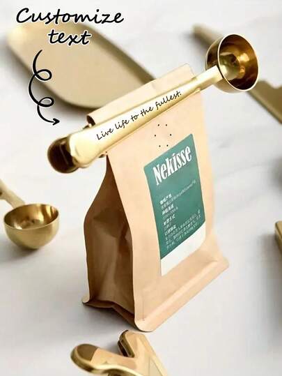 1pc Customized Stainless Steel Scoop, Multipurpose Measuring Spoon For Milk Powder, Coffee Powder, Baking Tool