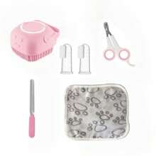 Set de 8 piezas de Kit de aseo para mascotas - Herramientas de higiene y belleza para animales, adecuados para perros, gatos, conejos, para limpiar, cepillar, cortar uñas para que las mascotas se mantengan limpias y hermosas