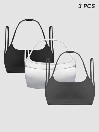 Sodalemon Sujetador deportivo para mujer con doble capa y tirantes ajustables