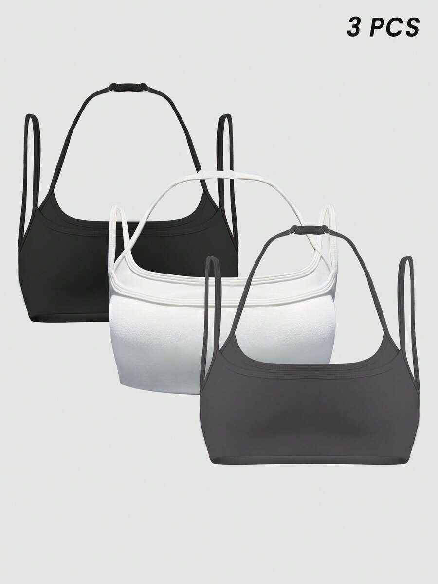 Sodalemon Women's Adjustable Strap Racerback Sports Bra - 彩色 - 查看 1