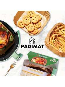 Air Fryer Paper Liners, 50Pcs Parchment Paper, Air Fryer Liners Disposable For Microwave, Non-Stick Air Fryer Liner Square Free Of Bleach (8IN)