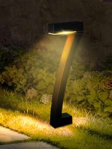 4/6件太阳能七字灯，太阳能路灯，太阳能草坪灯，太阳能庭院灯，配备6颗LED灯珠，发出暖白光，适用于户外环境。太阳能庭院灯，适用于花园、车道和人行道。