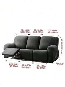 1件装、2件装、3件装，家居用品，牛奶线，加厚弹力，防水防尘，耐磨防污，猫爪图案，沙发套，防滑沙发套，美式风格，适用于客厅、卧室等多种场所 - 霧霾藍 - 查看 4