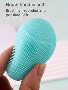 1/5pcs Face Cleansing Brush, Mini Handheld Oval Facial Cleansing Brush (With Shampoo Massage Brush), Facial Cleansing Brush (For Deep Cleaning), Gentle Exfoliating And Massaging Face Cleaning Brush, Skin Care Tool, Travel Tool, Christmas Gift, Christmas Party, Face Washing, Cleaning - Multicolor - View 6