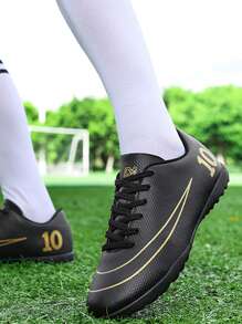 Unisex Youth Sports Soccer Shoes, Campus Student Boys Girls Football Training Shoes, Football Match Specialized Shoes, Studded Non-Slip, Good Foot Feel, Lightweight And Comfortable (Some With Shoe Oil On Uppers And Soles)