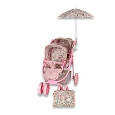 Carriola para Muñecas Diseño Moderno New Noni Modelo IS-9662 D Cochecito Plegable de Juguete para Niñas Accesorio para Juego de Rol y Simulación Ligero y Portátil Regalo Ideal para Cumpleaños y Fiestas