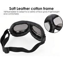 Cosplay Goggles Steampunk Motorcycle Goggles Costume Retro Pilot Style - 棕色-黃色鏡片 - 查看 11