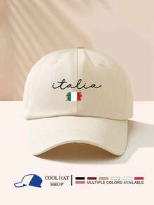 1pc Italia Italy Flag Print Sun Hat, Casual Adjustable Visor Hat, Fashion Versatile Sunscreen Gift For Family, Vacation - Baseball Cap - View 18