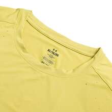 Under Armour Men's UA LAUNCH ELITE SHORTSLEEVE Short Sleeve Casual Top, Round Neck Minimalist T-Shirt 1389802-729 - Green Light Yellow - View 4