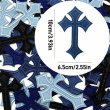 10 Pcs Cross Design Medieval Gothic Sewing/Ironing On Patches, Decals On Clothes, Dresses, Hats,Jeans, Repair DIY Accessories - Multicolor - View 9