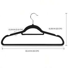 1/5/10/20pcs Velvet Clothing Hanger, Anti-Slip Non-Slip Hanger With Shoulder Slots, 360° Rotating Hook, Heavy-Duty Standard Hanger, Suitable For Coats, Shirts, Pants, Skirts, Suits, Saves Closet Space. - Multicolor - View 4