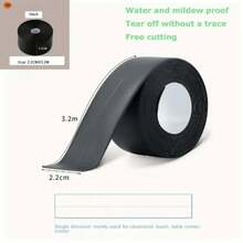 1 Rollo de Cinta de Cocina Antimoho e Impermeable, Cinta a Prueba de Humedad para Fregaderos de Cocina y Baño, Hermosa Pegatina de Costura para Inodoro, Co - Blanco - Ver 10