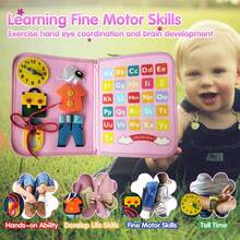 Montessori Busy Board Toys, Sensory Board For Toddlers, Travel Felt Busy Book For Airplane Car, Activity Busy Mat For Learning Fine Motor Skills Suits Boys Girls Birthday Gifts - Nhiều màu - Xem 11