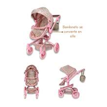 Carriola de Juguete para Muñecas New Noni Modelo IS-9695 Cochecito Moderno y Plegable para Niñas Juego de Simulación y Rol Paseo de Muñecas Ligero y Fácil de Guardar Regalo Perfecto para Niñas - Rosa - Ver 6