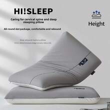 Relieve Neck And Shoulder Pain With A Soft And Comfortable Memory Foam Cervical Pillow, A Cooling Pillow With A Smooth Washable Cover, And A Contour Pillow For Adult Cervical Spine - 灰色 - 查看 1