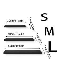 1 pieza Estantería montada en la pared, estantería de pared para sala de estar, tabique de una sola pieza para dormitorio y mesita de noche, estantería de pared, tablero de madera para exhibición, adecuado para pared, estantería colgante de pared para baño, estantería de exhibición de madera moderna