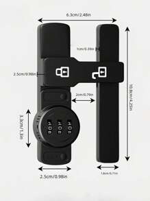 1 件锌合金密码锁和闩锁，180 度滑动谷仓门锁，带 3 位数密码锁和夜光指示灯，适用于主门、车库、窗户、浴室、卧室、橱柜