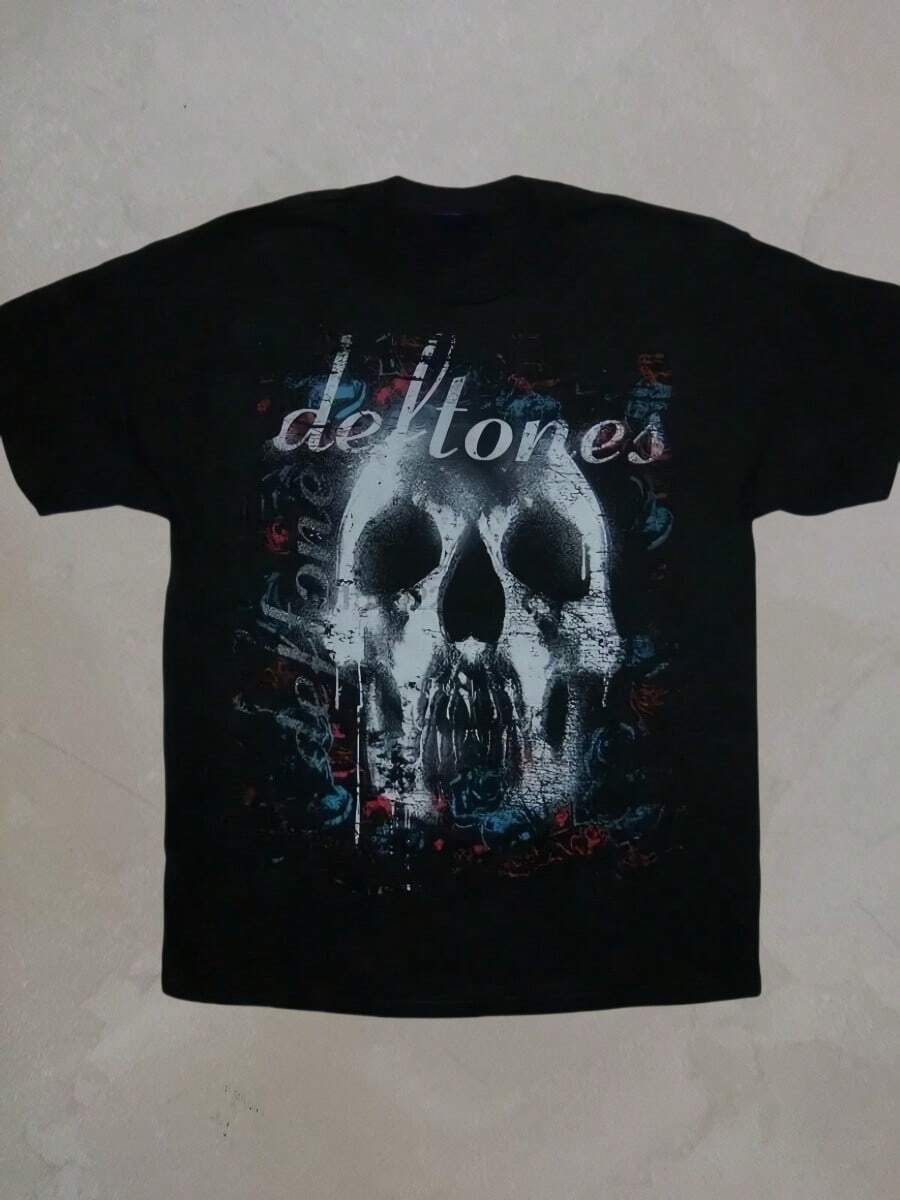 DeftonesES Cotton Singer Skull Head Band T Shirt Hip Hop Rock Tee Fashion Short Sleeve Casual Loose T Shirt Summer Oversized T-Shirts - màu đen - Xem 1