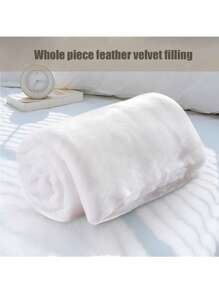 白色被子可机洗，超柔软，适合家庭、酒店、宾馆使用，单人床和双人床尺寸丝棉填充被子，防水