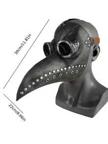 1set Plague Doctor Mask Set – Medieval Gothic Bird Beak Halloween Mask, Long Beak Leather Costume Mask For Cosplay, Horror Parties & Themed Events (Perfect For Halloween) - Multicolor - View 8