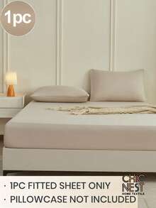 1 件纯色卡其色床笠、床垫保护套、床垫罩、床单，柔软透气，适合所有尺寸的床 - 单人床、双人床、特大号床、大号床单，深口袋，最大 11.8 英寸家纺