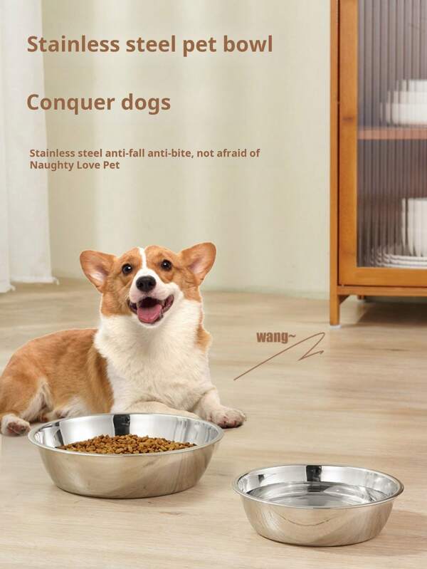 Bol en acier inoxydable pour chat, bol pour chien, bol pour animal de compagnie, fournitures pour animaux de compagnie, facile à nettoyer, doublure de bol pour animal de compagnie, nourriture pour chat, bassin pour nourriture pour chien