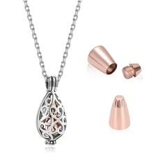 Stainless Steel Cremation Urn Memorial Pendant Necklace With Hollow Urn Teardrop Cremation Jewelry For Ashes - Multicolor - View 12