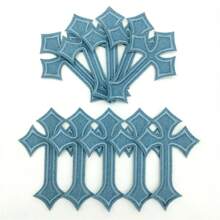 10 Pcs Cross Design Medieval Gothic Sewing/Ironing On Patches, Decals On Clothes, Dresses, Hats,Jeans, Repair DIY Accessories - Multicolor - View 12