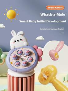 1 件儿童兔子打地鼠玩具，卡通胡萝卜打游戏机，幼儿益智玩具，完美的生日/节日/万圣节/圣诞节礼物 - 彩色 - 查看 4