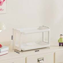 3-poziomowy regał z odpływem, jaskrawo kolorowy, pionowy regał na kubki/zestaw do kawy/słoik na przyprawy/kosmetyki/przybory toaletowe/różne przedmioty na blat kuchenny/stół jadalny/kredens/blat łazienkowy