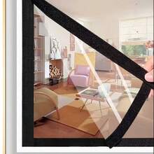 Window Draft Blocker For Winter, Insulation Sealing Film For Door And Window, Windproof And Warm, Prevent Cold Air Leakage - Black Edge - View 4